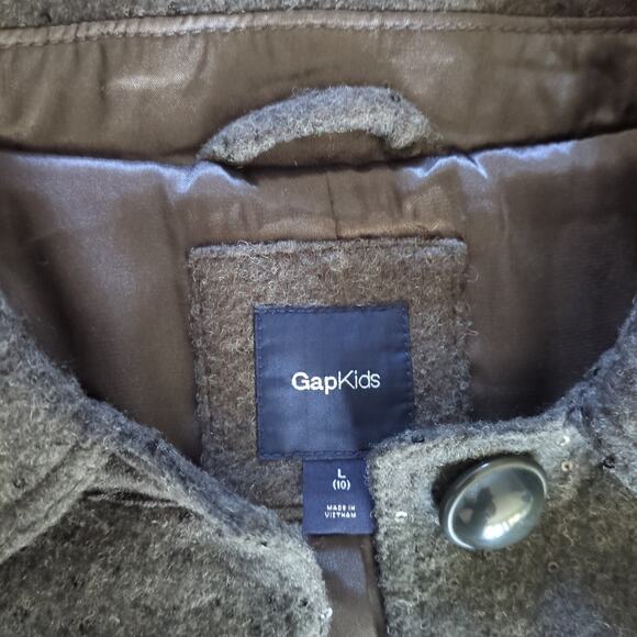 Gap Kids Girls Sequin dark grey Coat Jacket size Large GUC - Picture 2 of 6